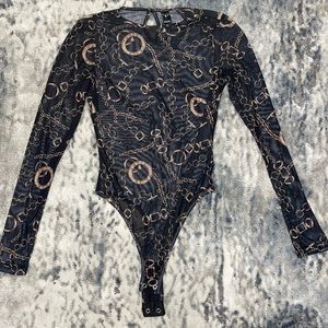 Windsor Womens/Juniors Mesh Chain Design Bodysuit !